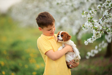Mis perros hacen grande a mi hijo
