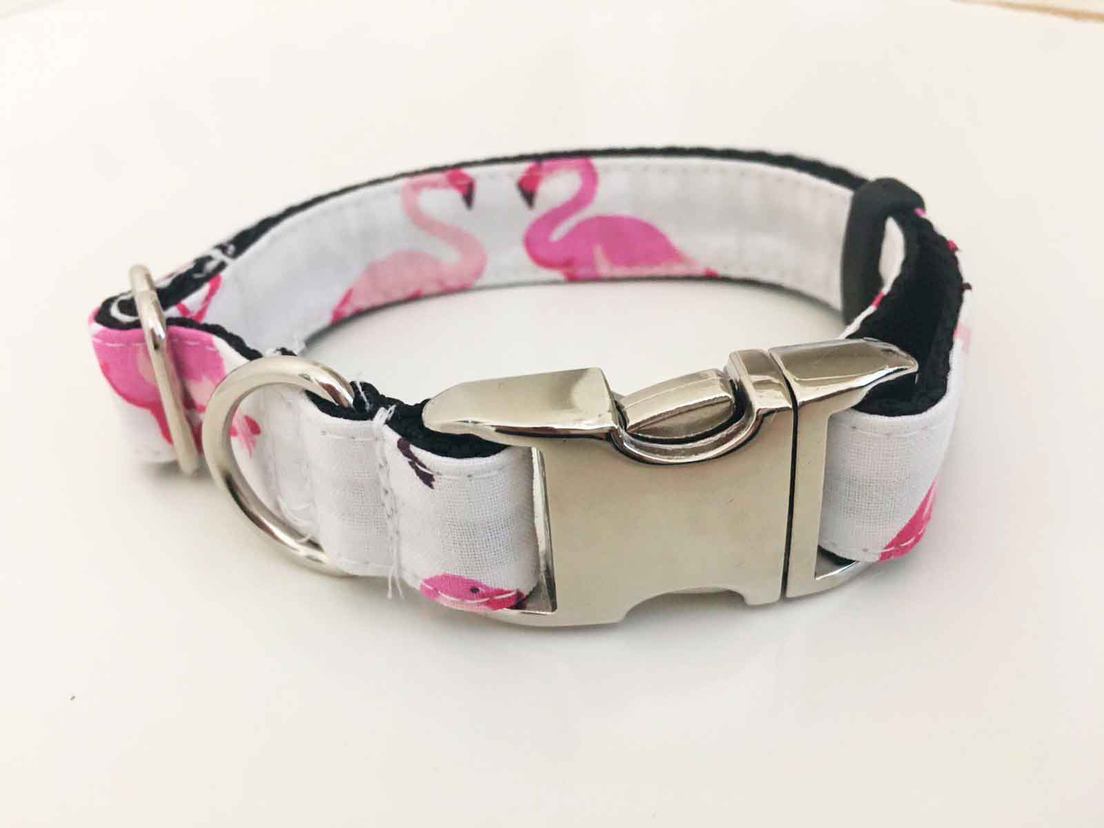 Flamingo Pink Collar for Small Dogs