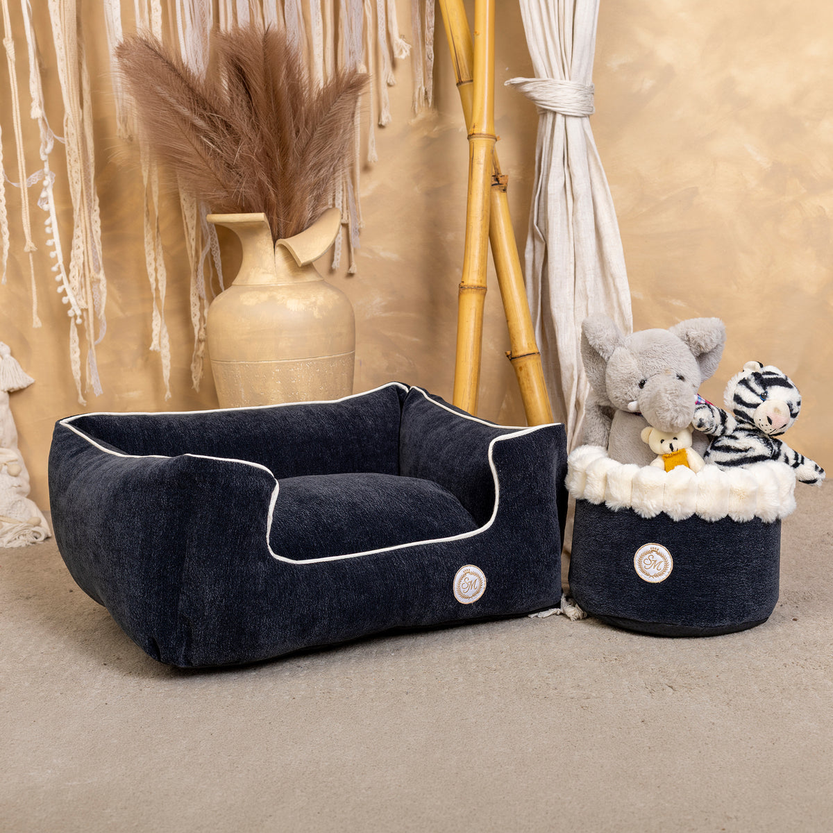Removable Blue Plaid Salvaterra Bed