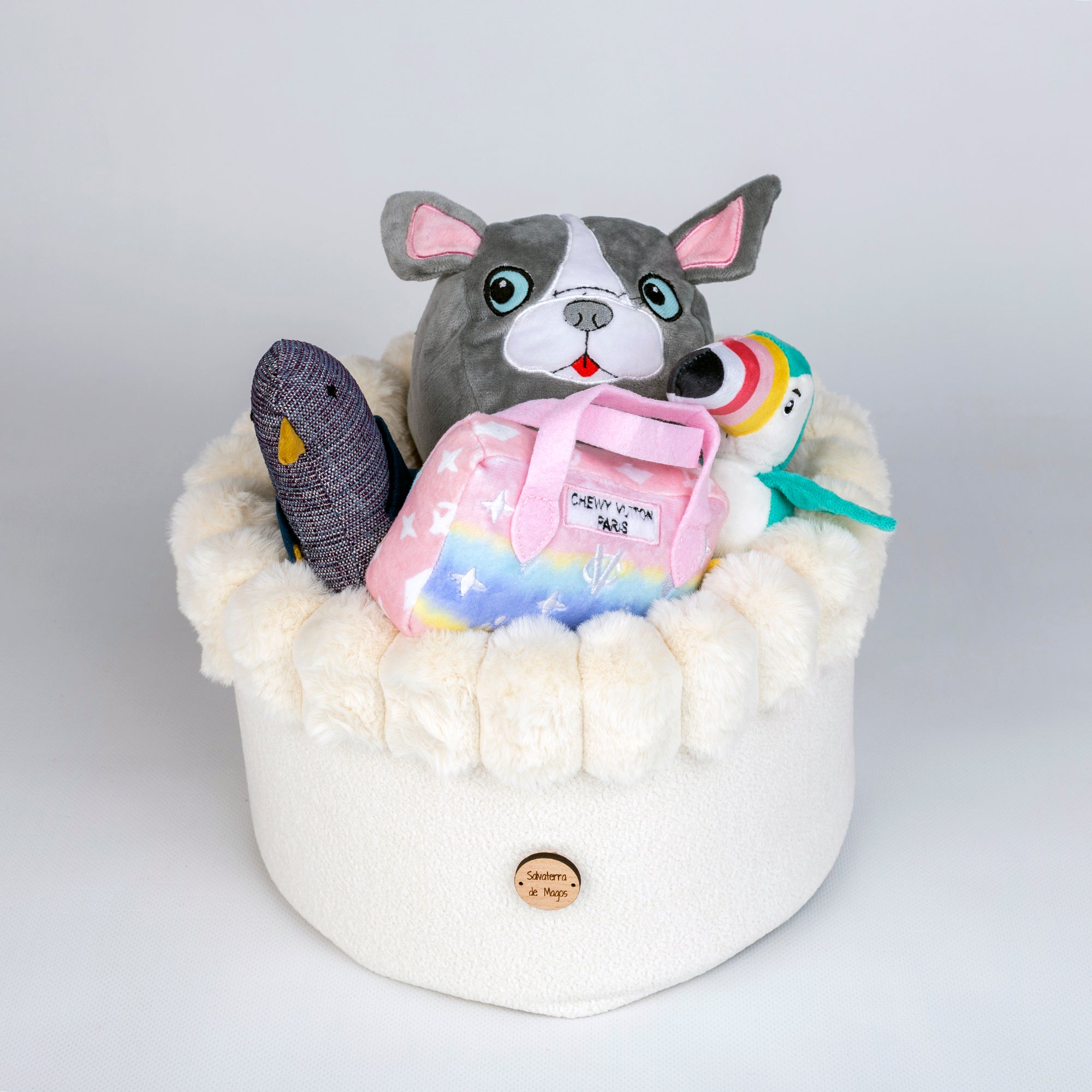 Cesta Antimanchas Juguete Perros White