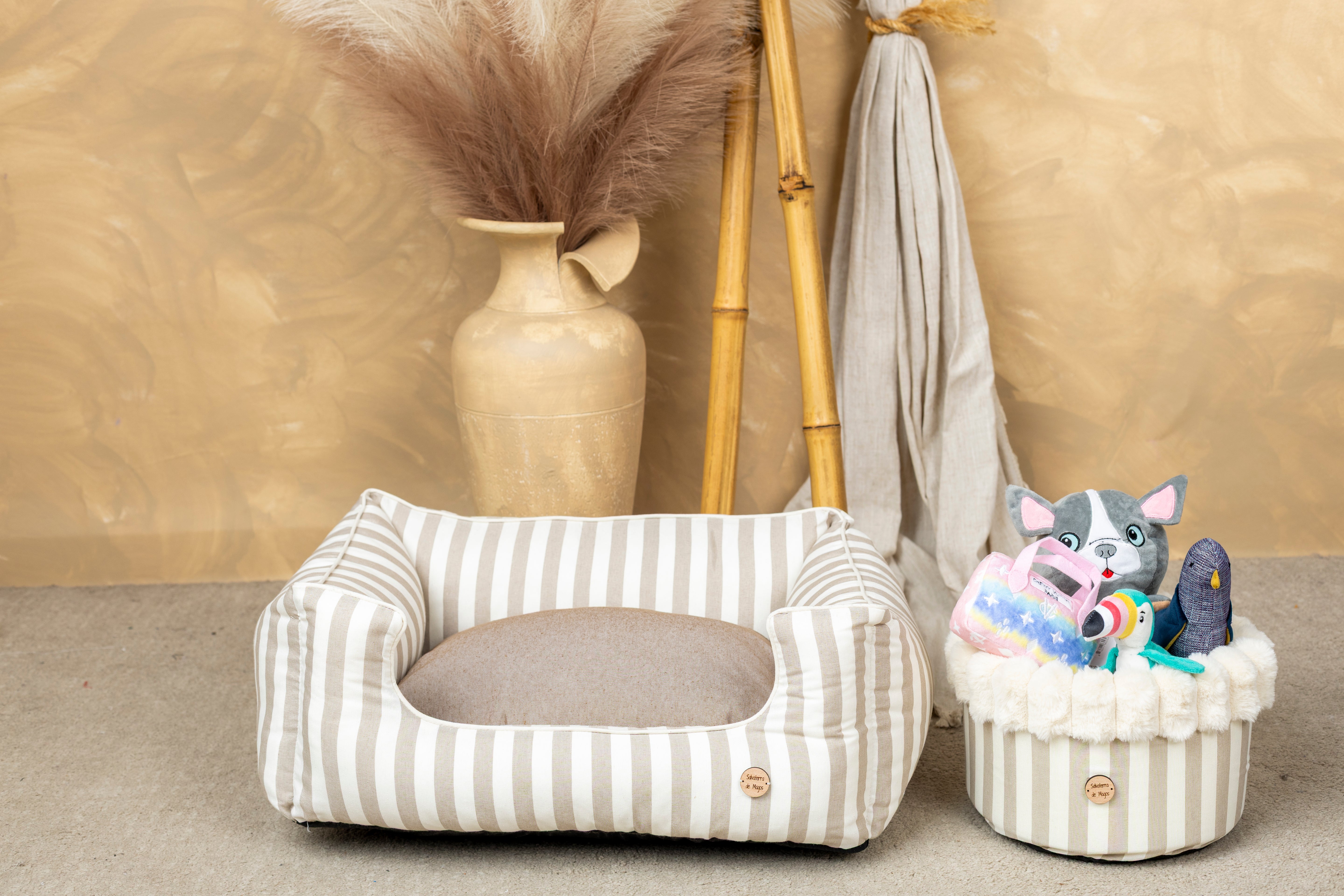 Cesta Juguete Perros Orvane Beige