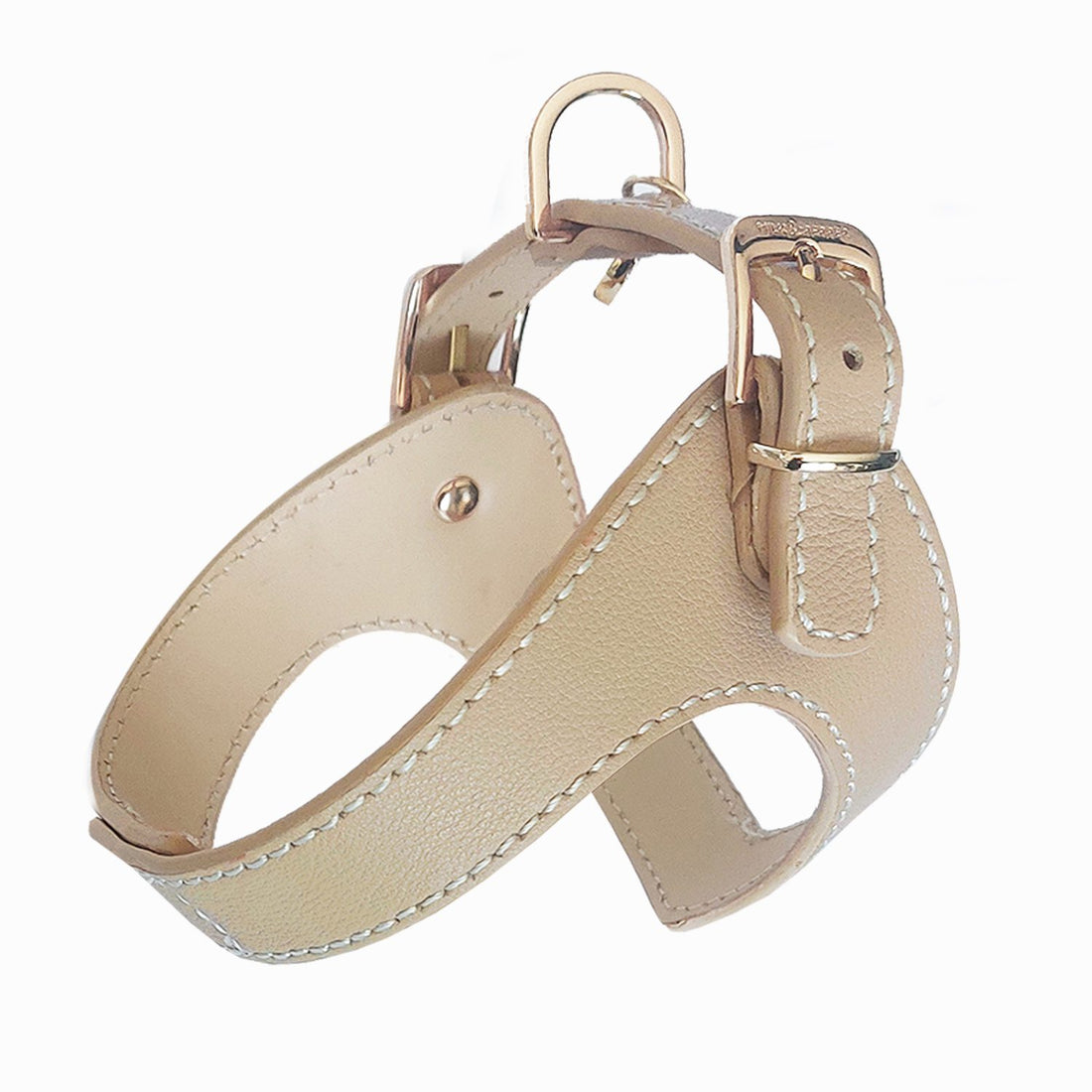 Arnes-Vendome-color-taupe-de-Milk-and-Pepper-de-Salvaterra-de-Magos-Arnes-de-piel-para-caniches-de-Salvaterra-de-Magos