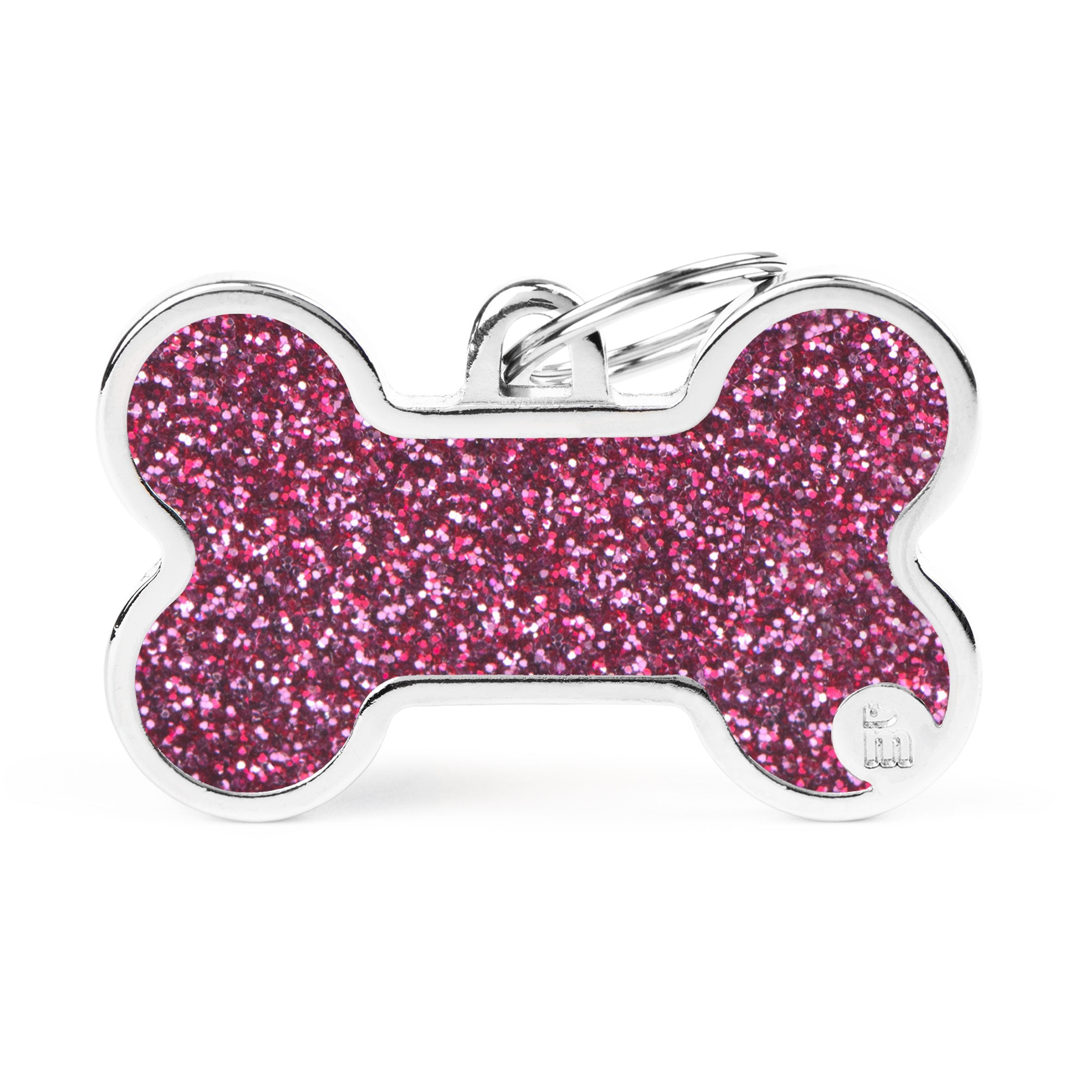 Chapa MyFamily Shine Hueso-Rosa