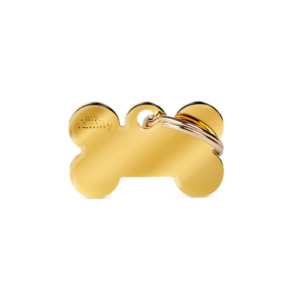 Chapa-para-personalizar-con-el-nombre-de-tu-perro-de-Salvaterra-de-Magos-Chapa-color-dorado-en-forma-de-hueso-Salvaterra-de-Magos