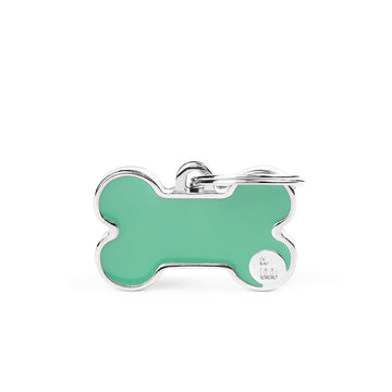 Chapa-para-personalizar-con-el-nombre-de-tu-perro-de-Salvaterra-de-Magos-Chapa-color-turquesa-en-forma-de-hueso-Salvaterra-de-Magos