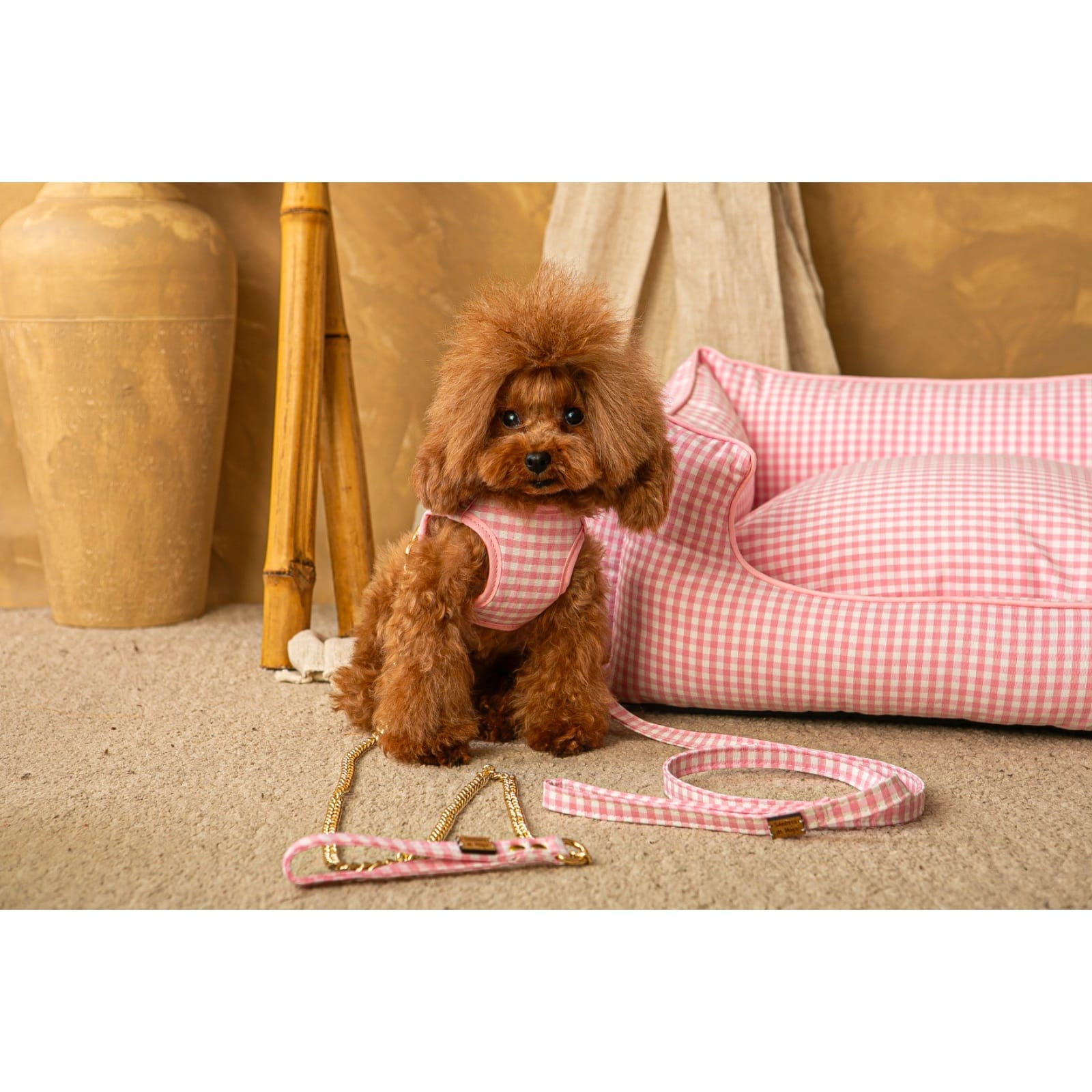 Conjunto Salvaterra de Arnes y Correa Vichy Rosa