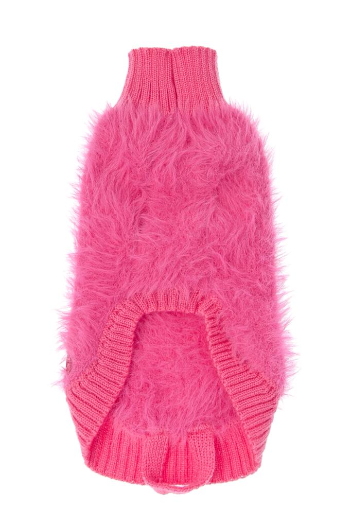Jersey Batuffolo Fucsia. Jersey de invirno para caniche toy. ropa de perro de ferrbiellla