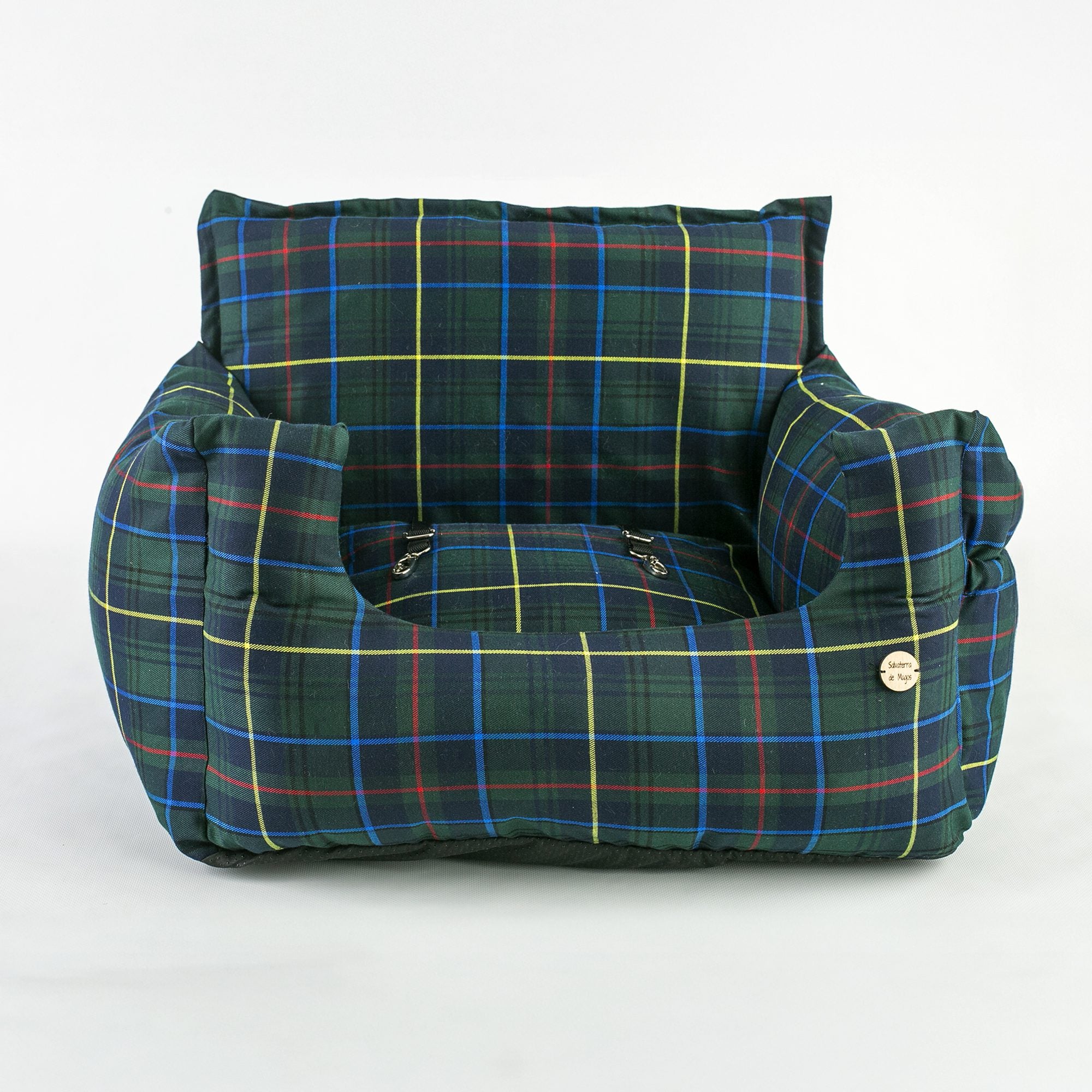 Asiento Perro Coche Salvaterra Escoces Azul Homologado