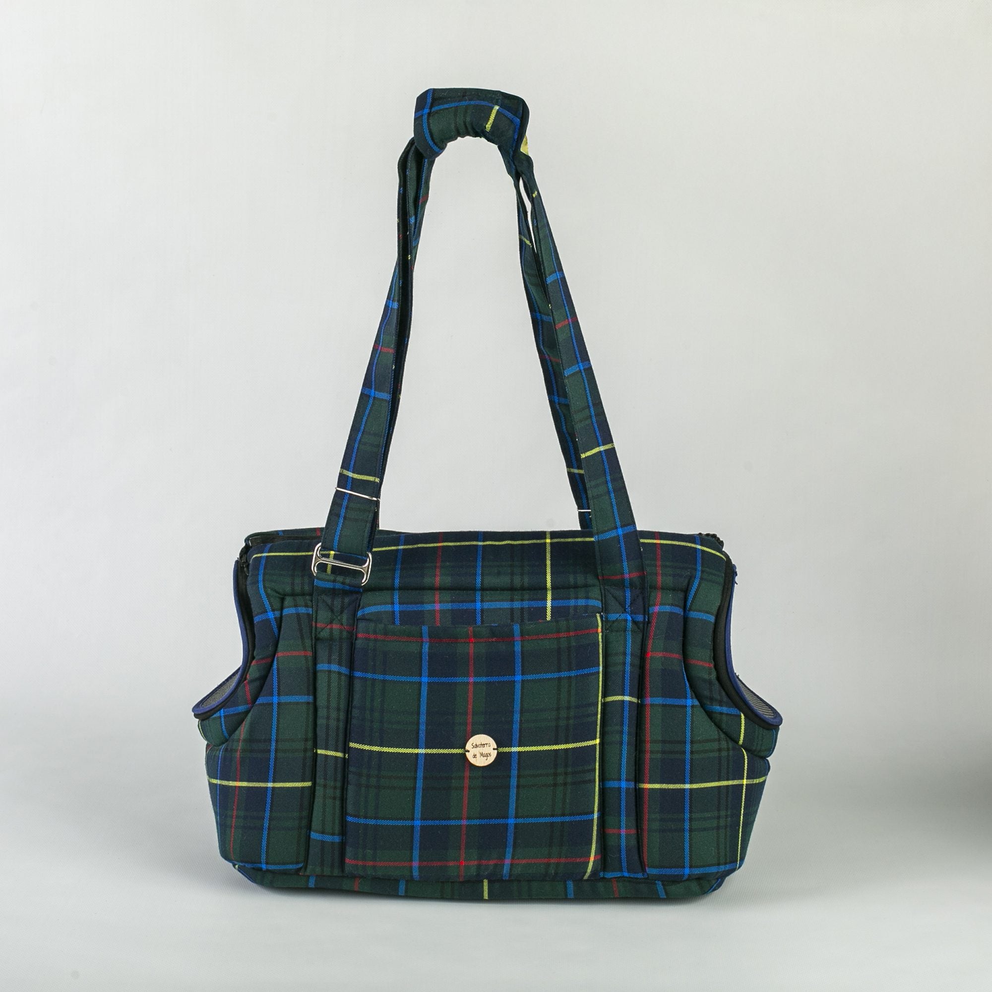 2-in-1 Blue Plaid Bag from Salvaterra de Magos
