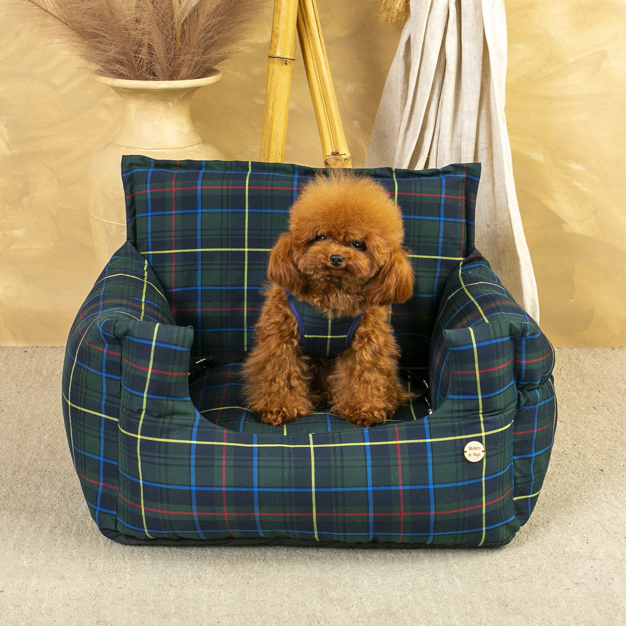 Asiento Perro Coche Salvaterra Escoces Azul Homologado