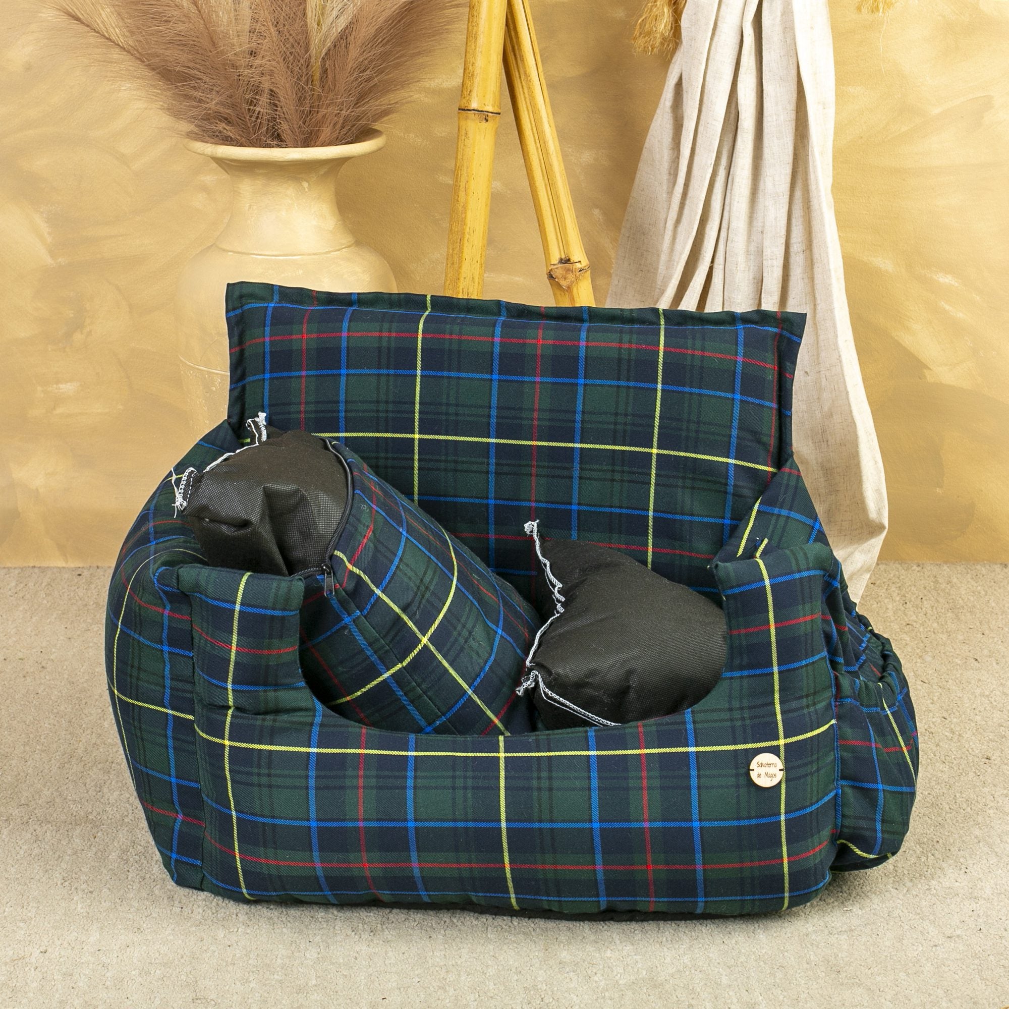 Asiento Perro Coche Salvaterra Escoces Azul Homologado