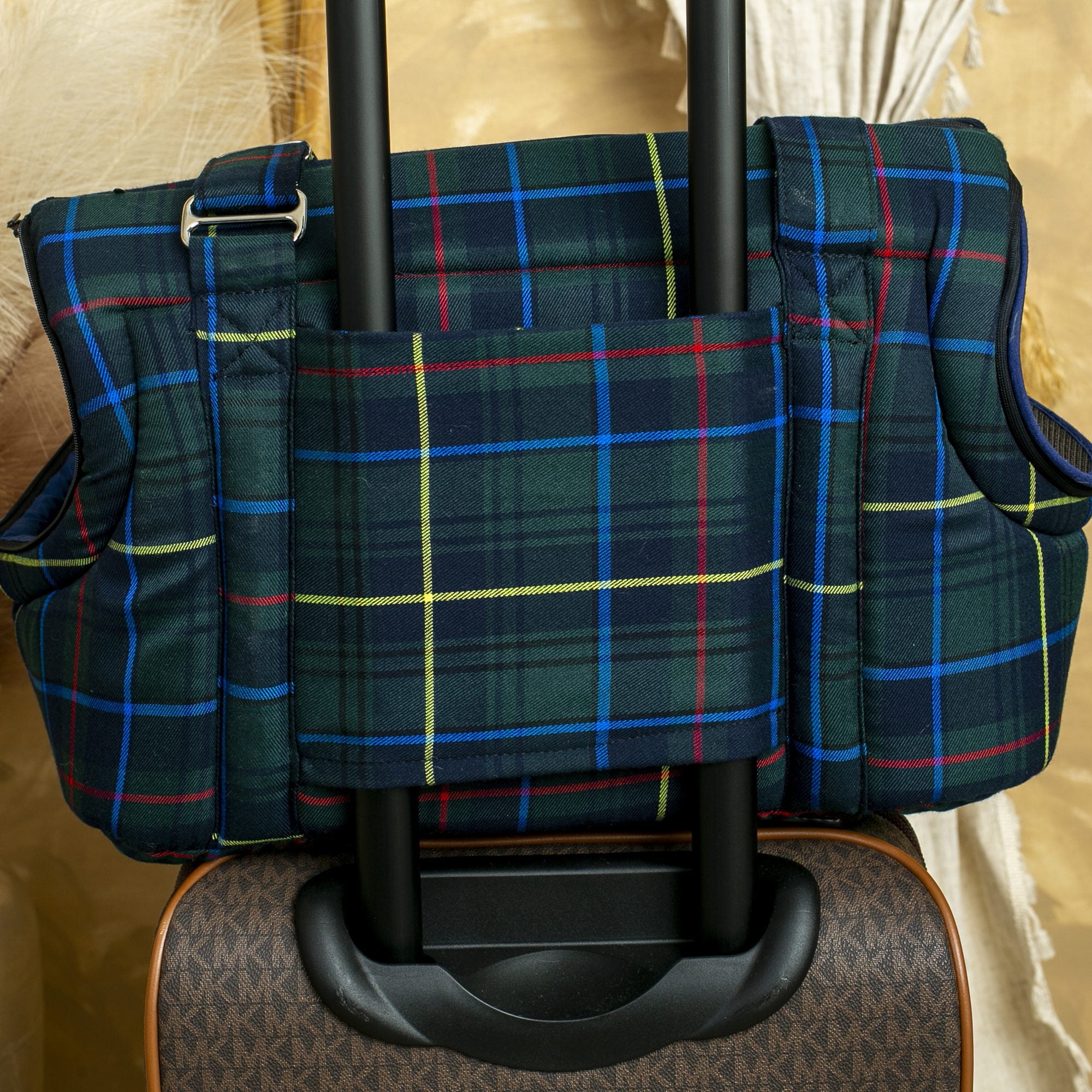 2-in-1 Blue Plaid Bag from Salvaterra de Magos