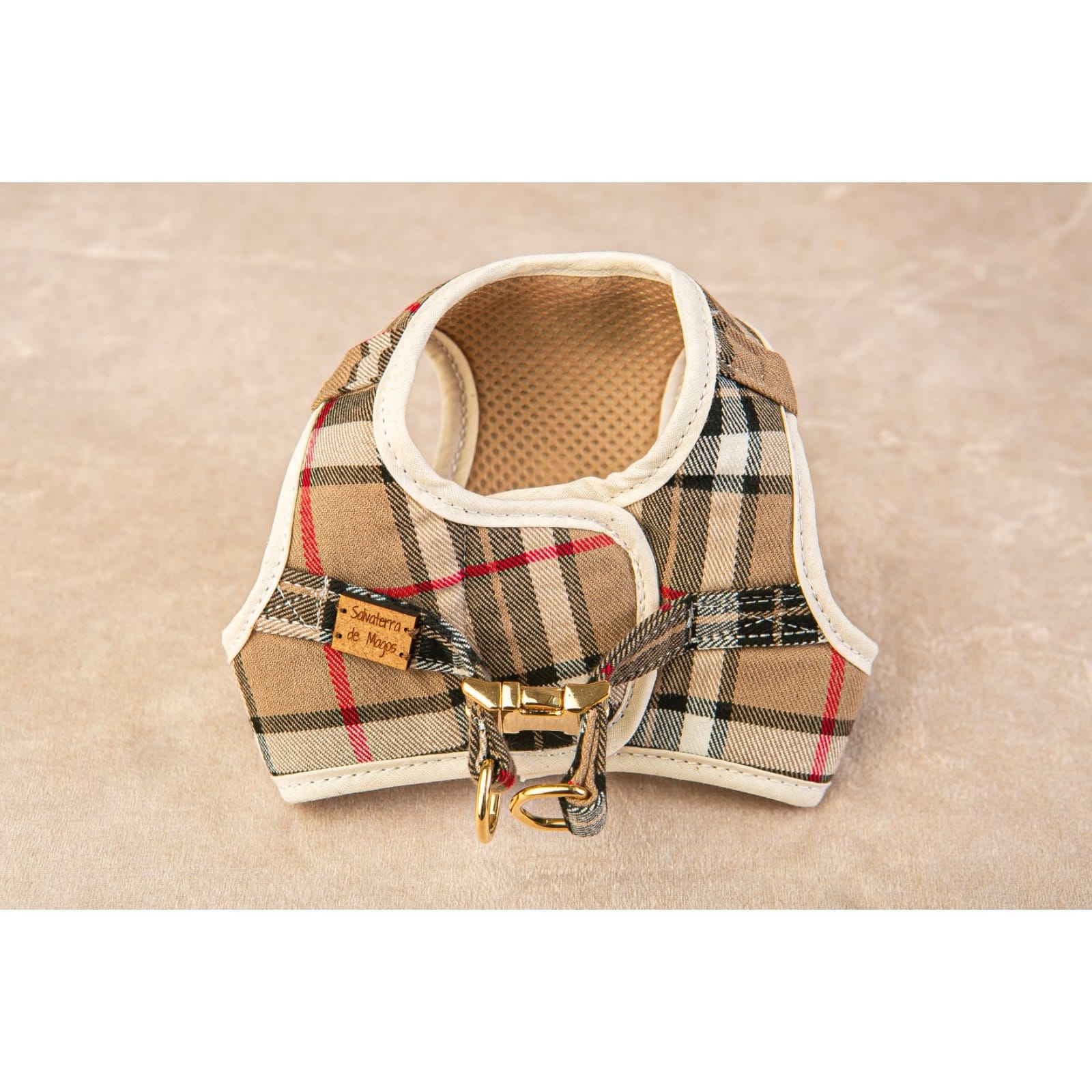 Salvaterra Set of Harness and Leash Burberry Beige