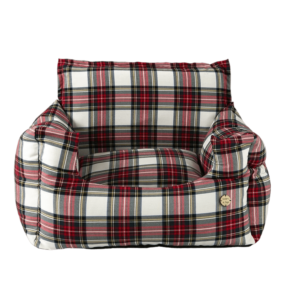 asiento coche homologado perro escoces blanco