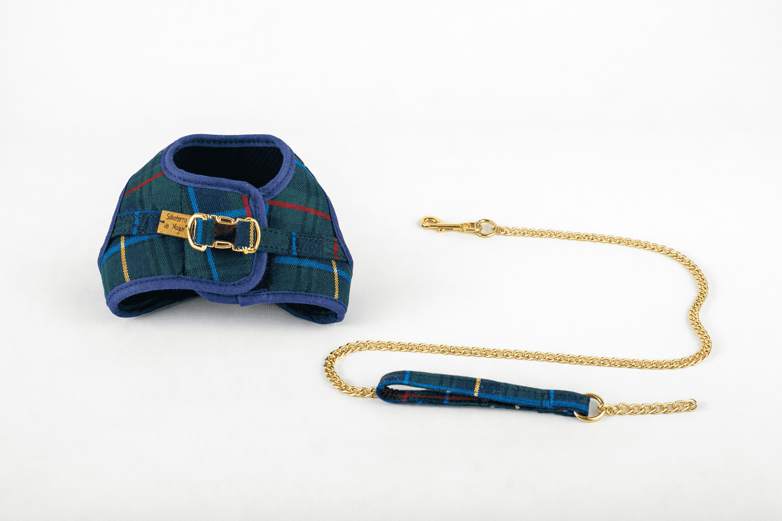 Conjunto Salvaterra de Arnes y Correa Escoces Azul