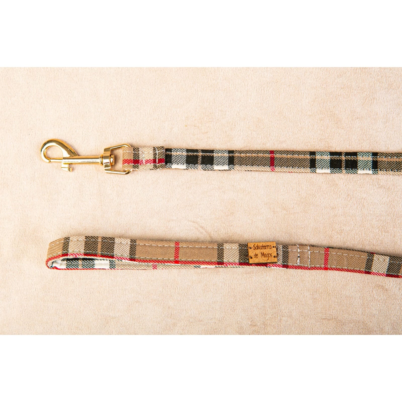 Salvaterra Set of Harness and Leash Burberry Beige